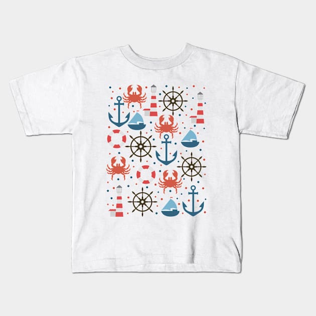 Sea life Kids T-Shirt by JuliaBadeeva